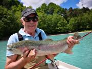 Simon and Peter rainbow trout, May lake Slo